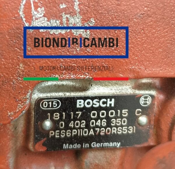 Pompa Iniezione Bosch 0 402 046 350 Iveco 8365.25