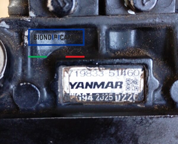 Pompa Iniezione Yanmar 3TNE82A Yanmar 719833 51460